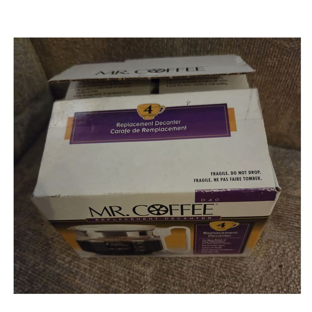 Mr. Coffee D40 Replacement Decanter 4 Cup Carafe for Coffee Maker